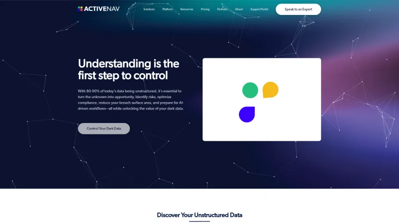 Homepage of ActiveNav