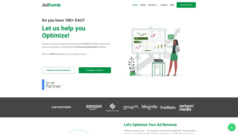 Homepage of AdPumb