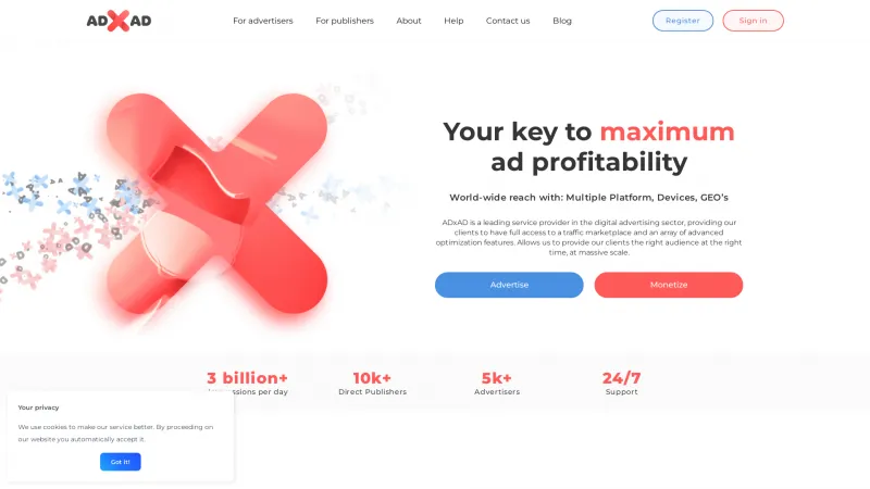 Homepage of ADxAD