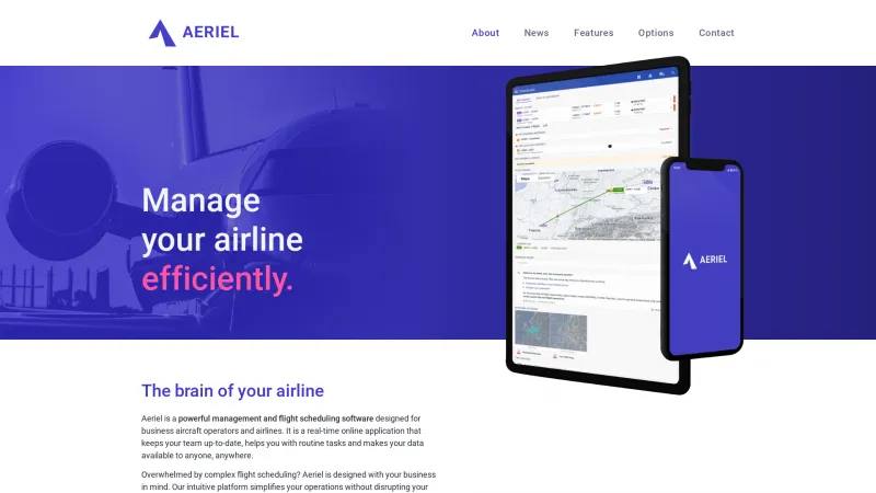 Homepage of Aeriel