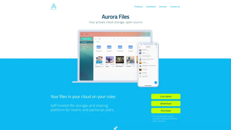 Homepage of Aurora Files