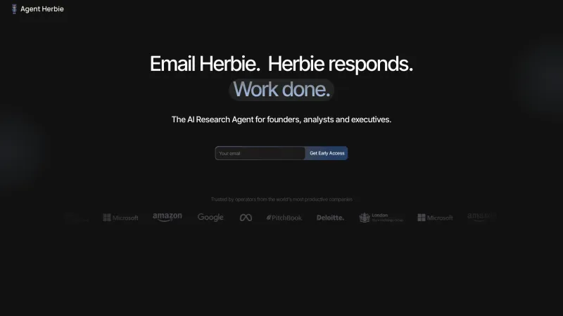 Homepage of Agent Herbie