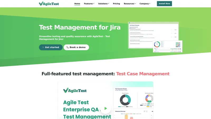 Homepage of AgileTest