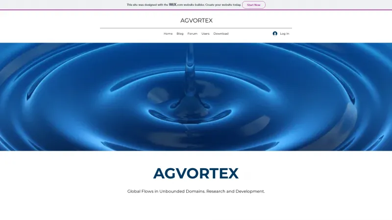 Homepage of AGVortex