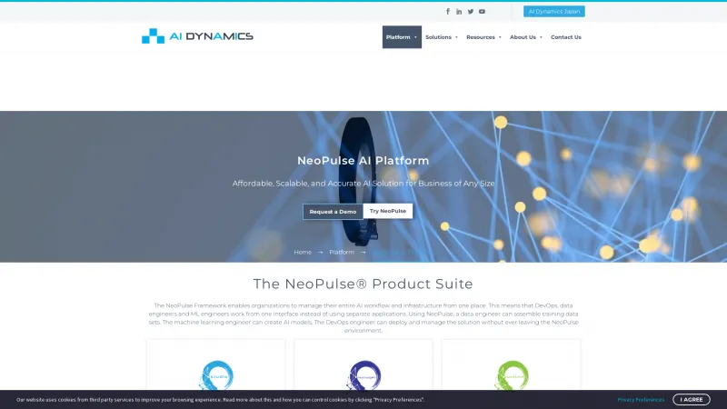 Homepage of NeoPulse