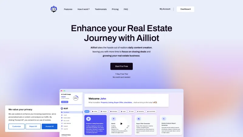 Homepage of Ailliot