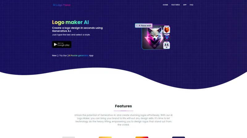 Homepage of AI Logo Maker