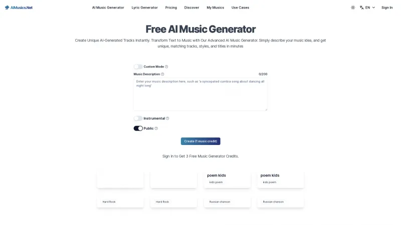 Homepage of AIMusics.Net