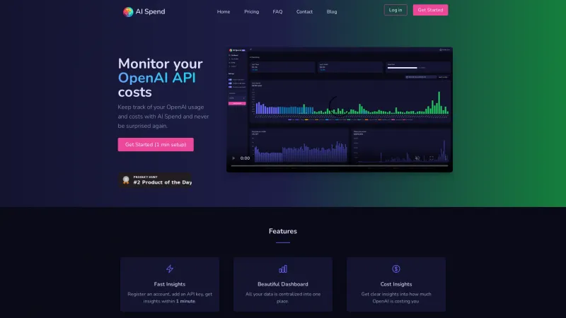 Homepage of AI Spend