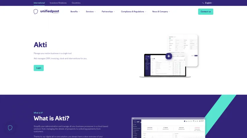 Homepage of Akti