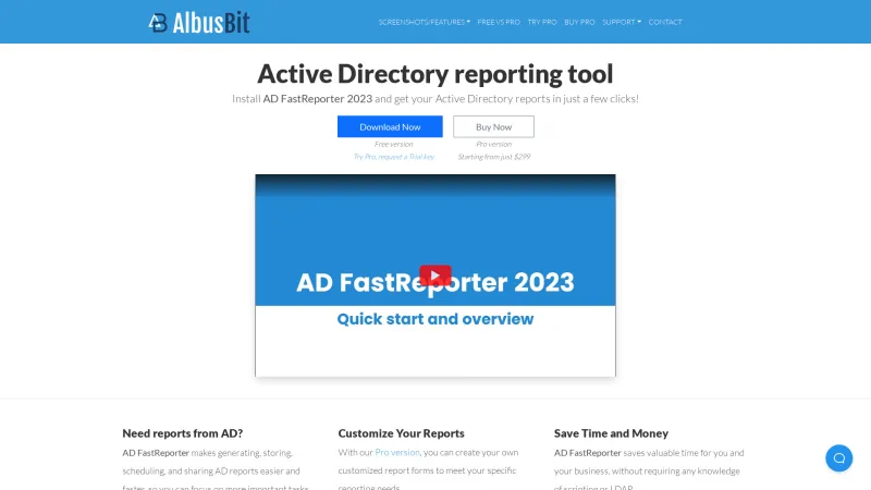 Homepage of AD FastReporter