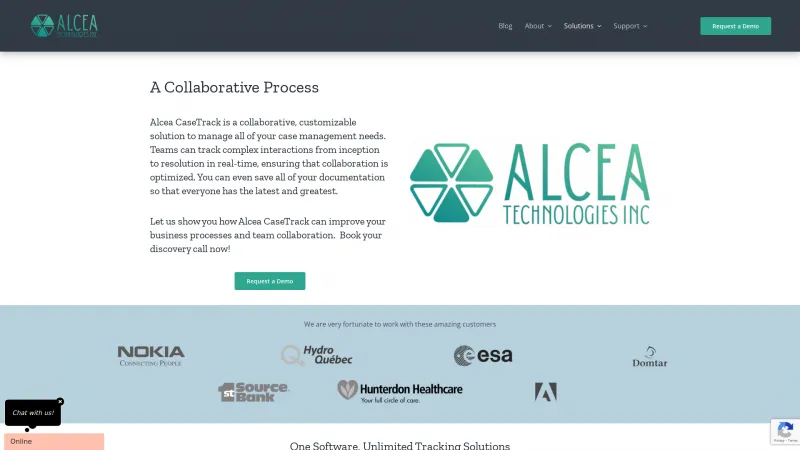 Homepage of Alcea CaseTrack