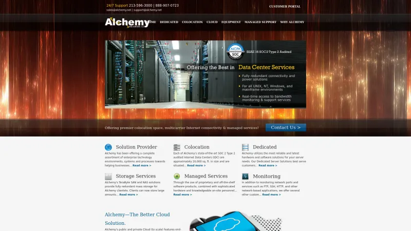 Homepage of Alchemy