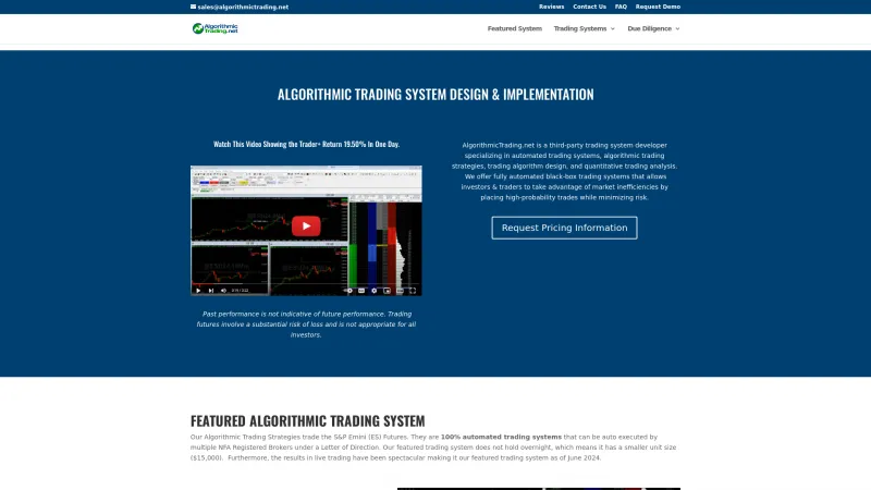 Homepage of AlgorithmicTrading.net