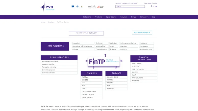 Homepage of FinTP