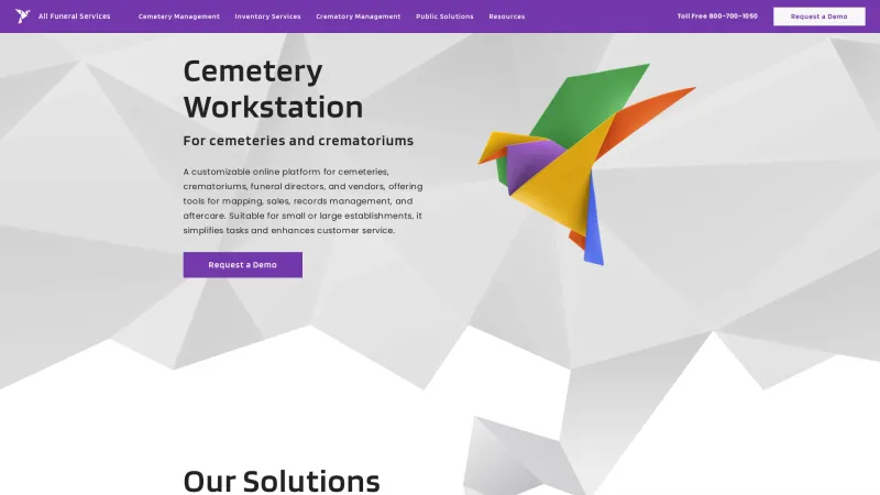 Homepage of Cemetery Workstation