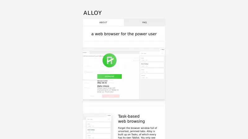 Homepage of Alloy