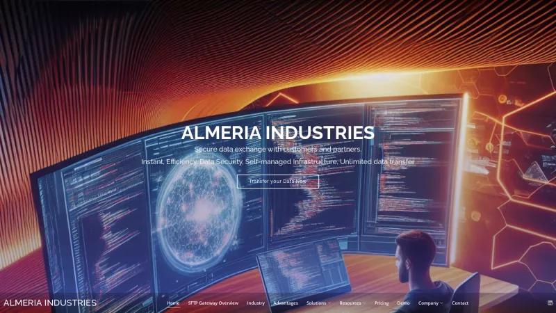 Homepage of Almeria Industries MFT Gateway