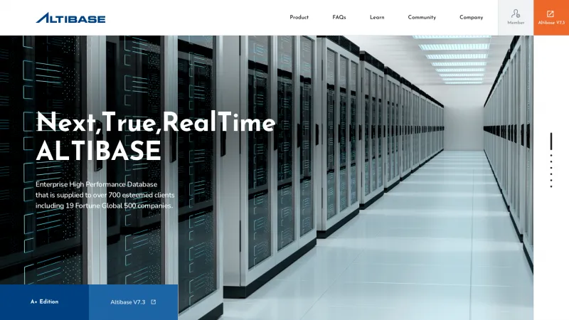 Homepage of Altibase