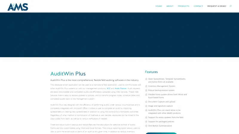 Homepage of AuditWin Plus