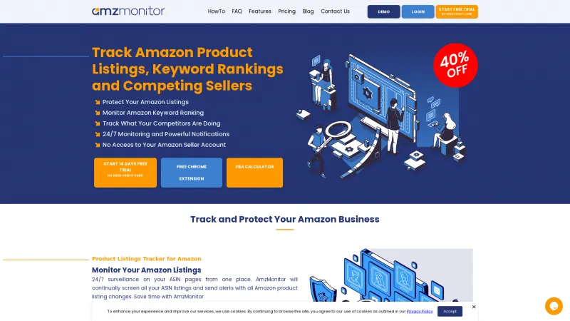 Homepage of AmzMonitor