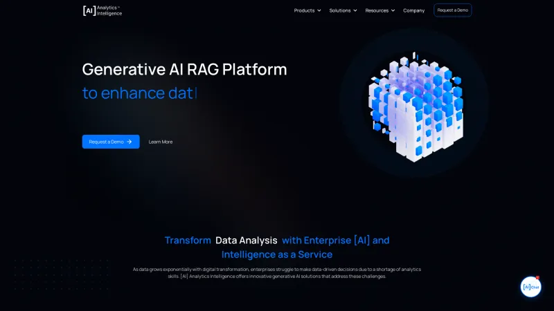 Homepage of Analytics Intelligence