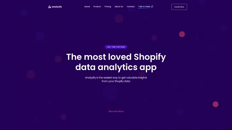 Homepage of Analyzify