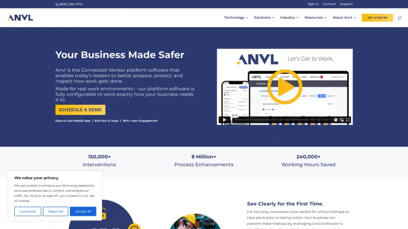 Homepage of Anvl