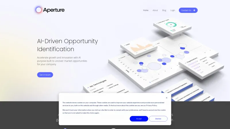 Homepage of Aperture