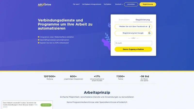 Homepage of ApiX-Drive