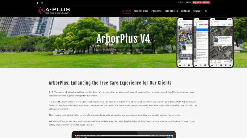 Homepage of ArborPlus