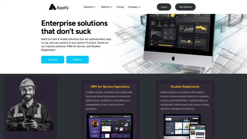 Homepage of Appify