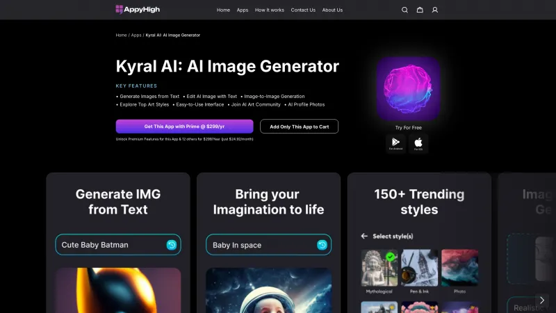 Homepage of ImagineGo AI