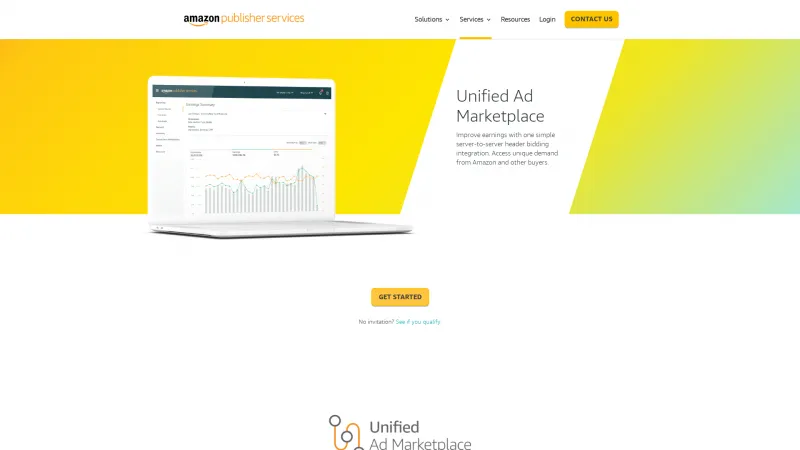 Homepage of Amazon Unified Ad Marketplace (UAM)