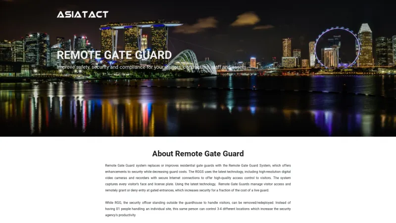 Homepage of Remote Gate Guard