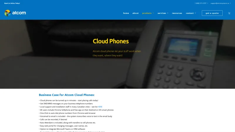 Homepage of AtcomCloud