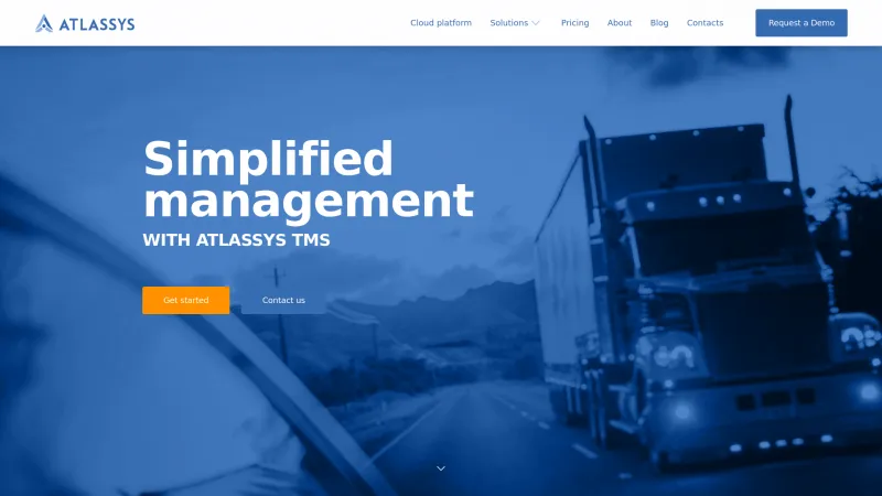 Homepage of Atlassys TMS