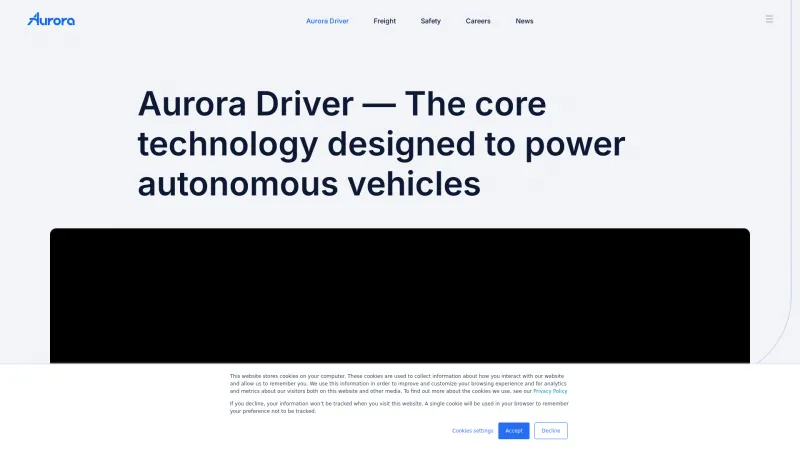 Homepage of Aurora Driver