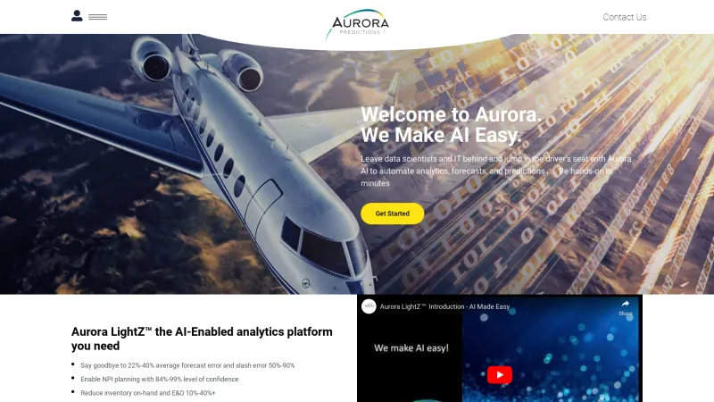 Homepage of Aurora LightZ