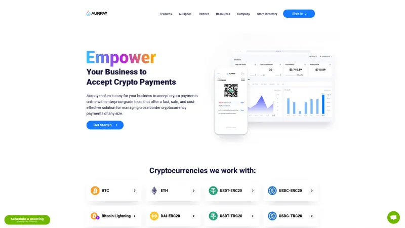 Homepage of Aurpay