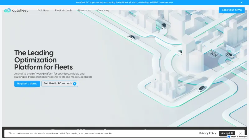 Homepage of Autofleet