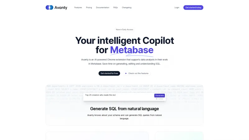 Homepage of Avanty