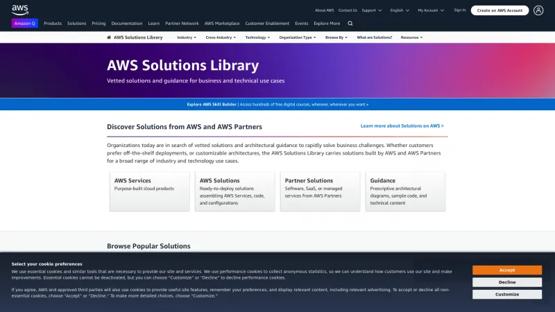 Homepage of AWS Connected Vehicle Solution