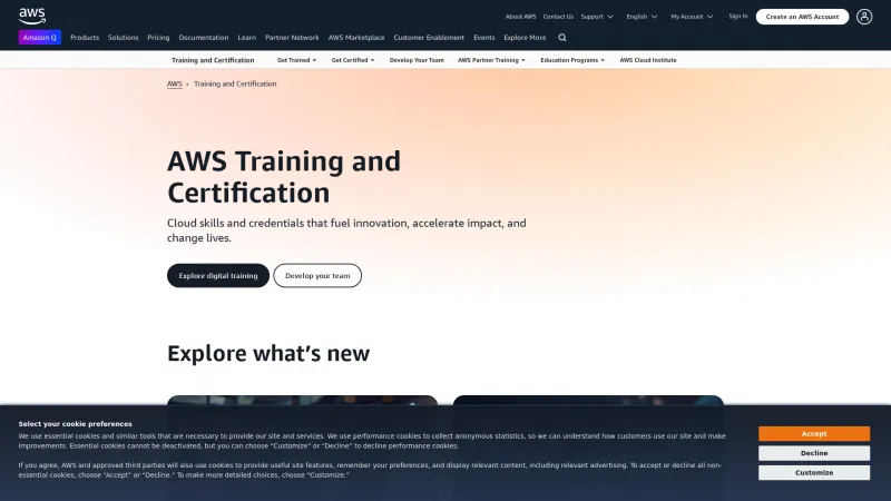 Homepage of AWS Self-Paced Labs