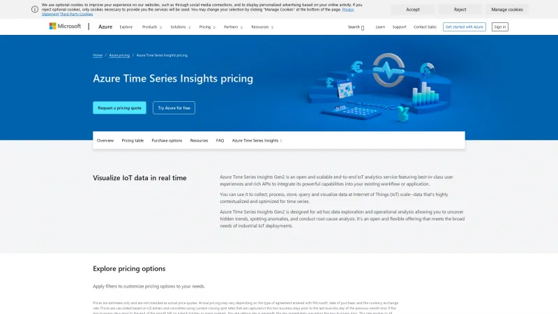 Homepage of Azure Time Series Insights