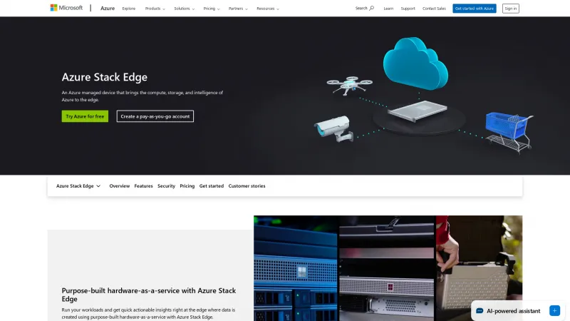 Homepage of Azure Stack Edge