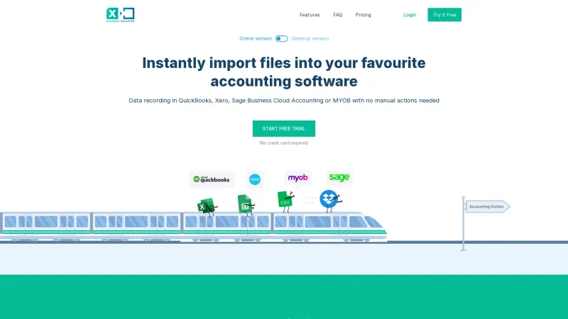 Homepage of Business Importer