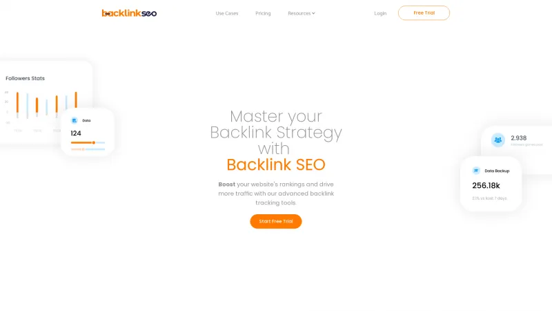 Homepage of BacklinkSEO