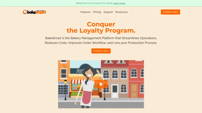 Homepage of BakeSmart