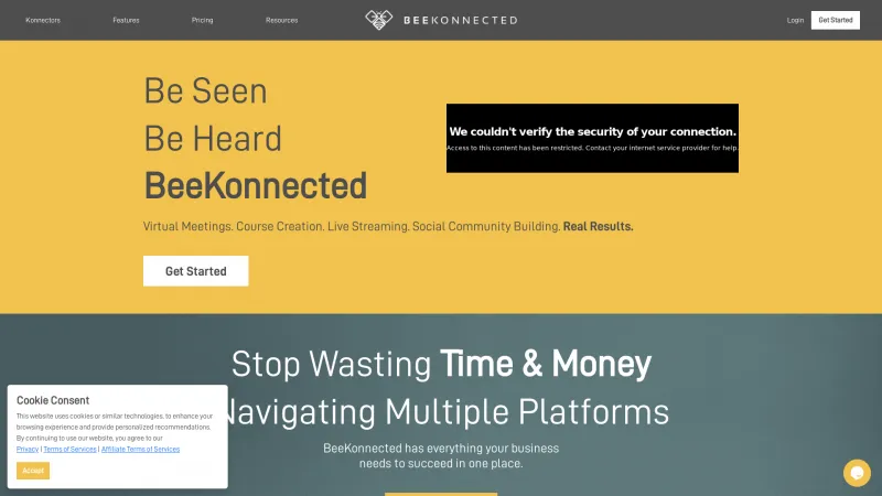 Homepage of BeeKonnected